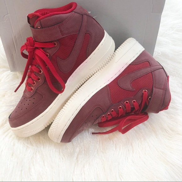 Nike Other - Red Nike Air Force 1 Mid LV8 6Y / Women’s 8